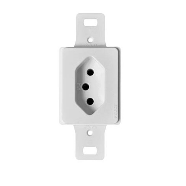 Tomada Simples 2P+T 20A Branca 40057 sem placa Pezzi