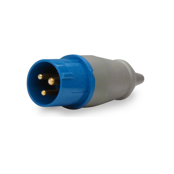 Plug Industrial 2P+T 32A 200/250V 6H Azul PLS-3276 Soprano
